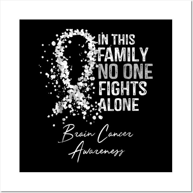 In This Family No One Fights Alone Shirt Brain Cancer Wall Art by Antoniusvermeu